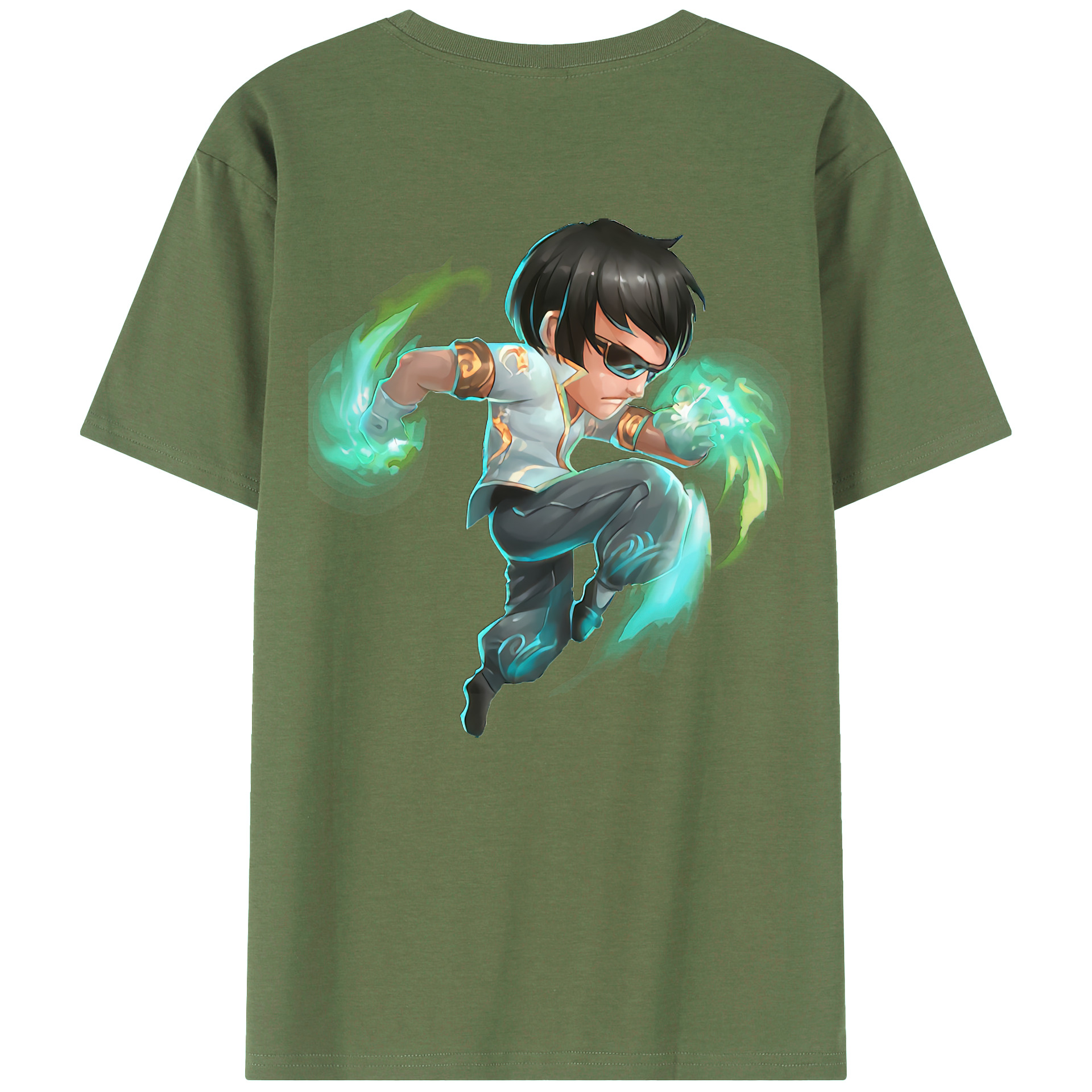（画像用） リーグ・オブ・レジェンド League of Legends LOL 綿100％ メンズ半袖Tシャツ（バックプリント） 通気性
